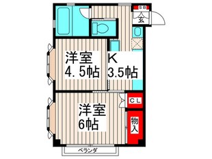 ジョーエツコーポの物件間取画像